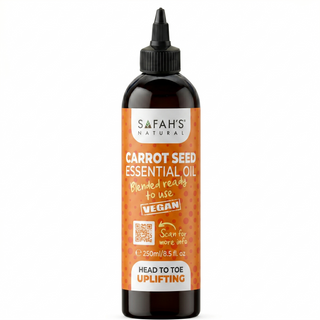 Safah’s Naturals Carrot Seed Oil 250ml | Skin Repair & Hair Care Essential Oil
