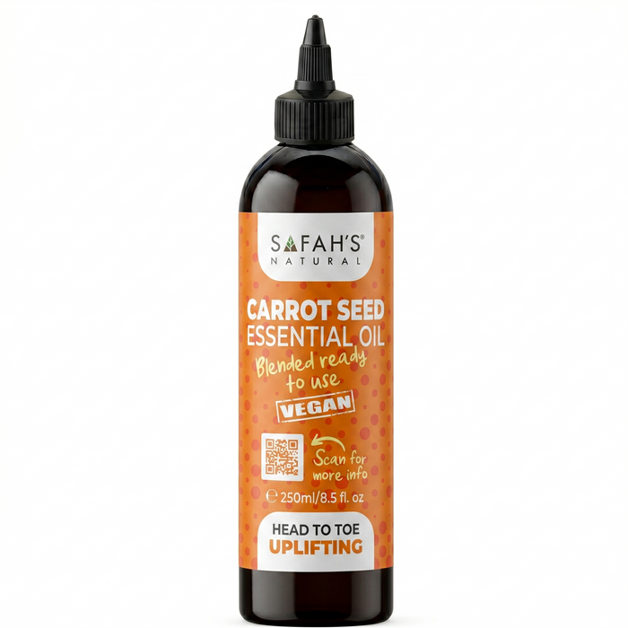 Safah’s Naturals Carrot Seed Oil 250ml | Skin Repair & Hair Care Essential Oil