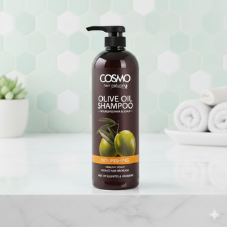 Cosmo Hair Naturals Olive Oil Nourishing Shampoo, Reduce Hair Breakage, 1000ml
