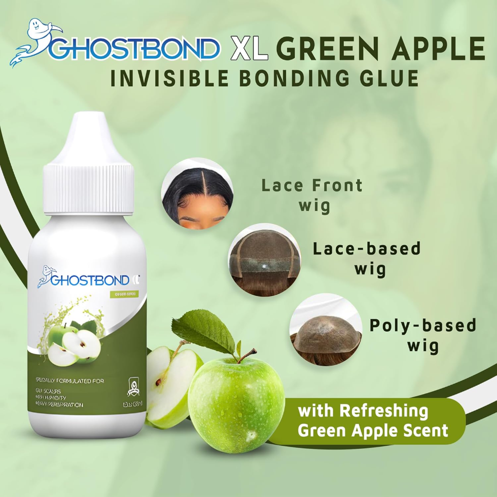 Ghostbond XL Apple wig glue 38ml for lace wigs and poly systems strongest hold