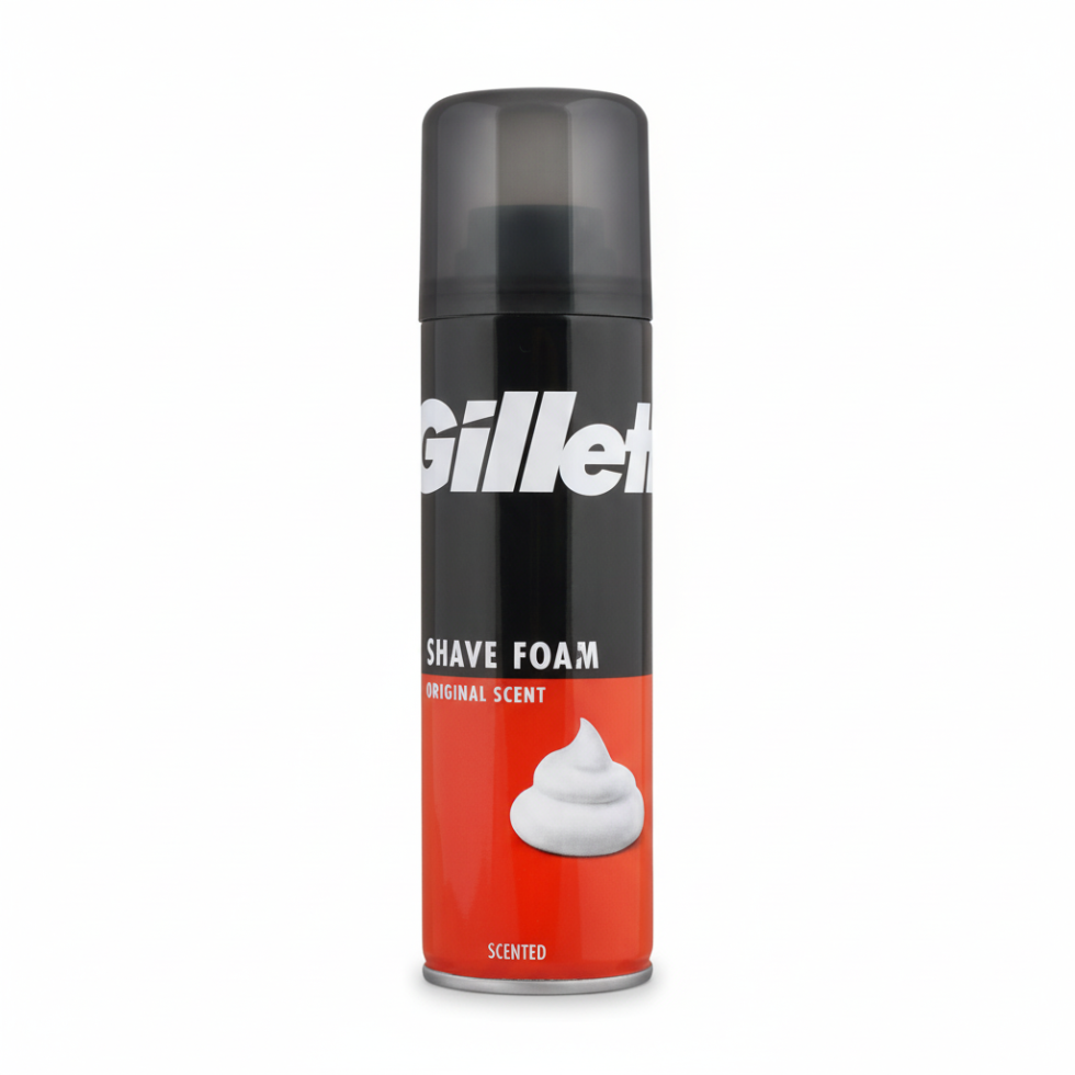 gillette original scent shave foam classic smooth shaving rich lather men grooming clean fresh skin