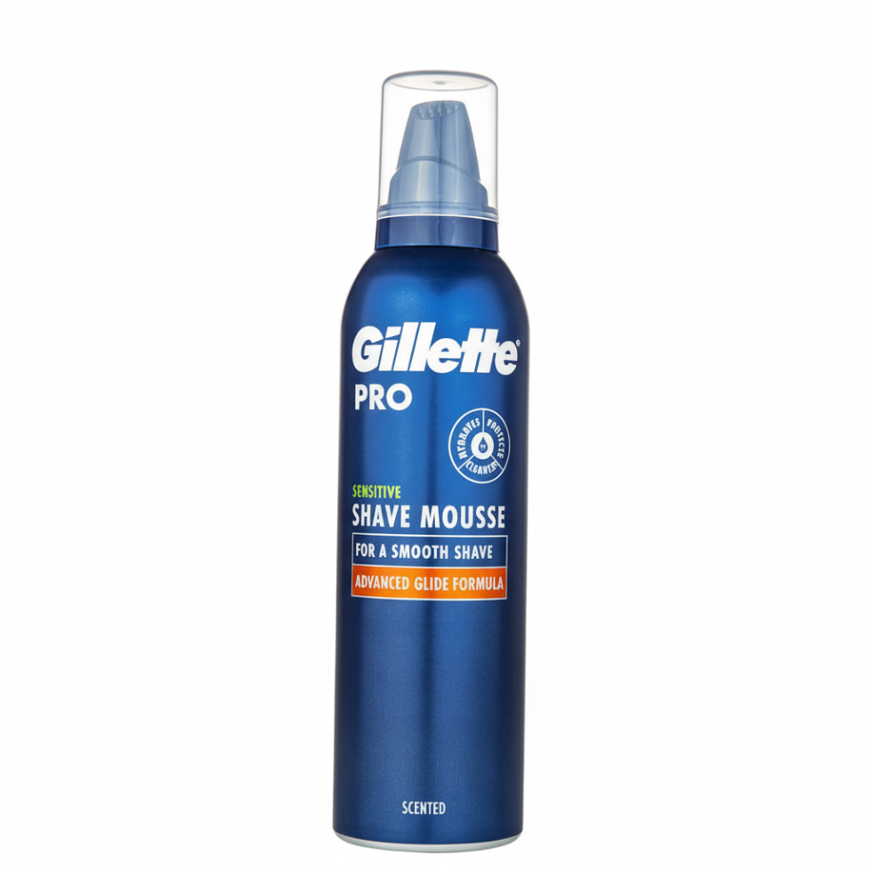 gillette pro sensitive shave mousse shea butter foam smooth shaving gentle skin care men grooming