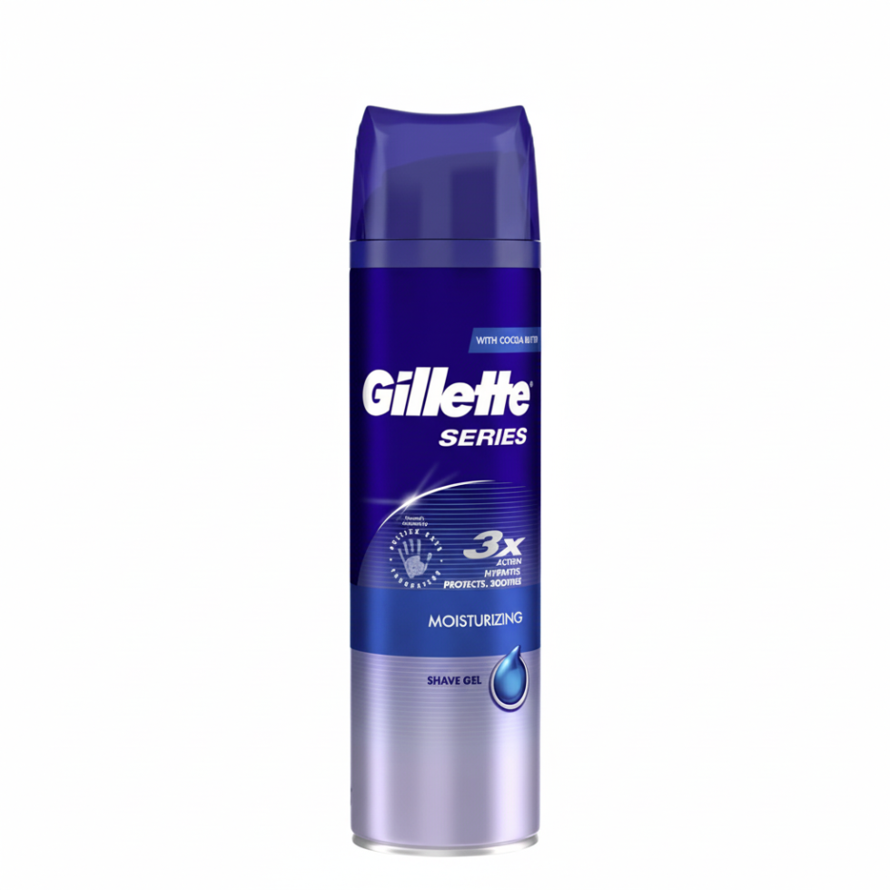 gillette series moisturizing shaving gel cocoa butter smooth shave hydrating men grooming razor care gel