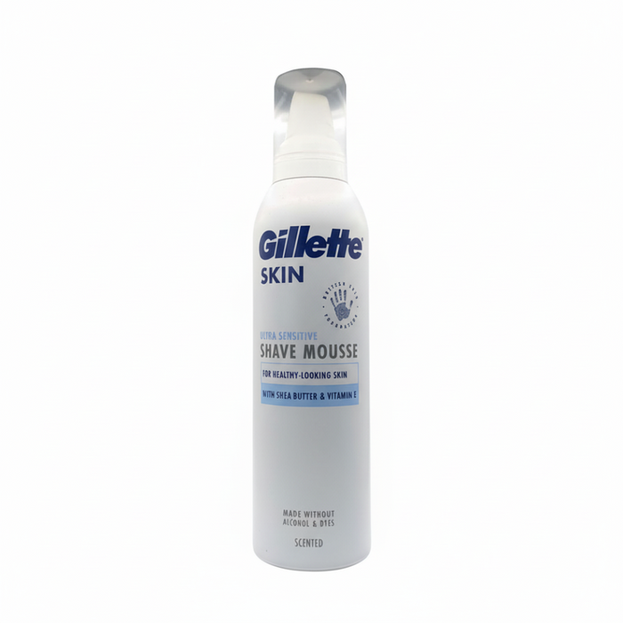 gillette skin ultra sensitive shave mousse shea butter vitamin e smooth shaving foam men grooming skin care