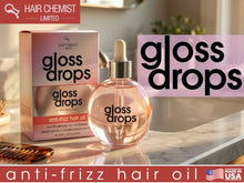 Close-up of Hair Chemist Gloss Drops being dispensed from the bottle's applicator top.