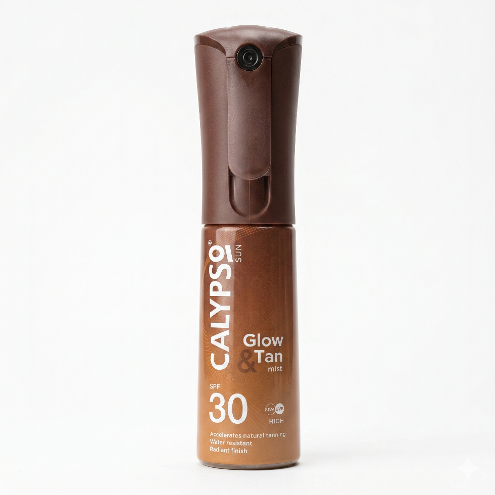 Glow & Tan SPF 30 mist spray for lightweight sun protection and radiant skin
