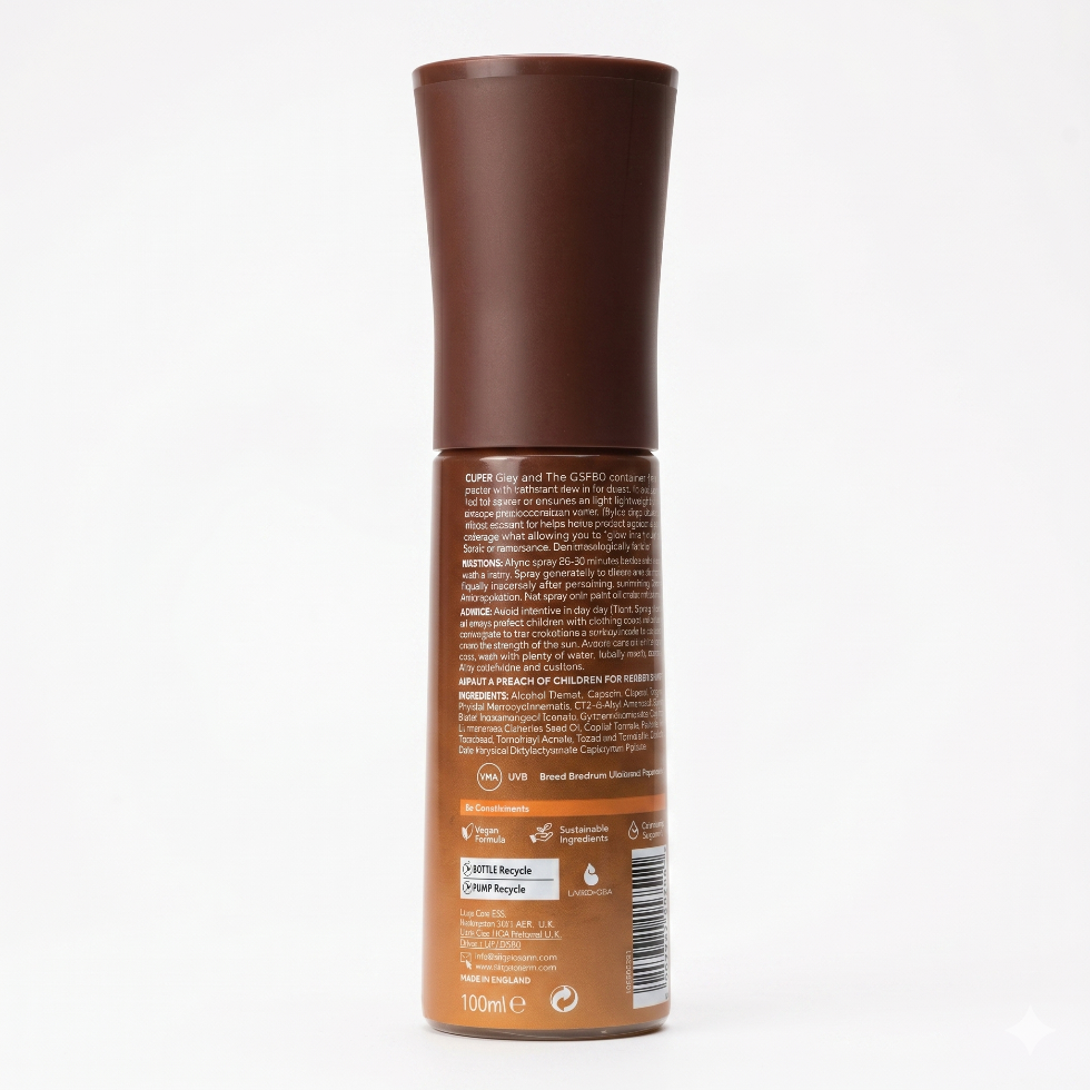 Glow & Tan SPF 30 mist spray for lightweight sun protection and radiant skin