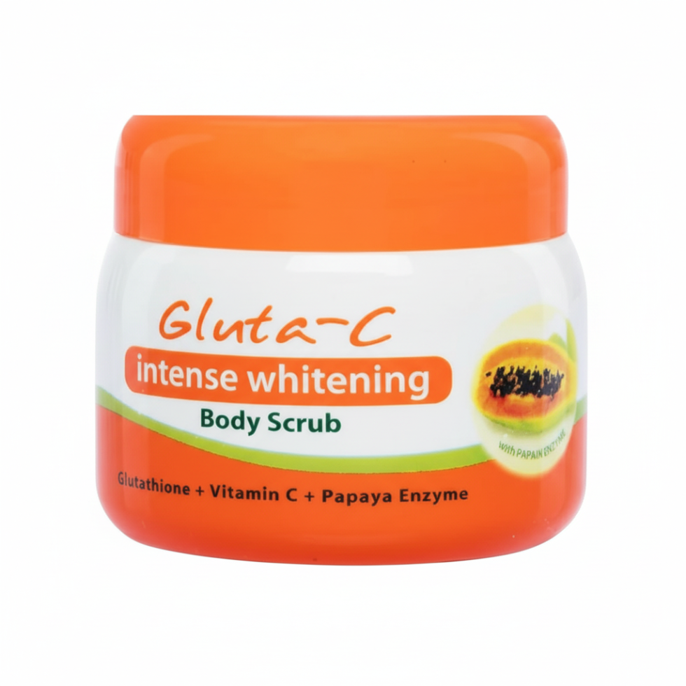 Gluta-C whitening body scrub with glutathione and vitamin C for smooth glowing skin