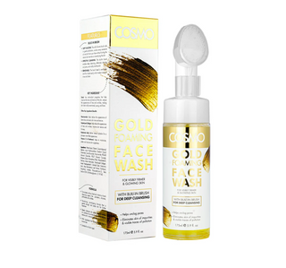 Cosmo Gold Foaming Face Wash 175ml- Deep Cleansing & Anti-Aging Brush Cleanser