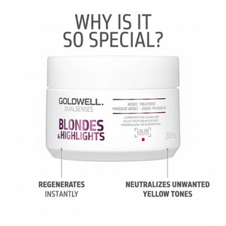 goldwell dualsenses blondes and highlights 60 second treatment 200ml for blonde highlighted and lightened hair with shine enhancement and deep conditioning care