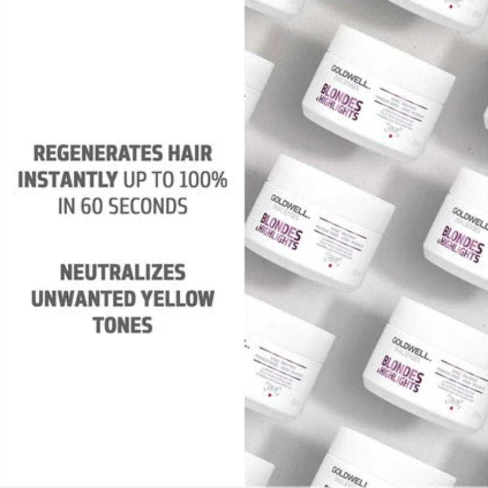 goldwell dualsenses blondes and highlights 60 second treatment 200ml for blonde highlighted and lightened hair with shine enhancement and deep conditioning care