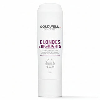 goldwell dualsenses blondes and highlights anti yellow conditioner 250ml for blonde silver and highlighted hair with brassiness control and shine enhancement care