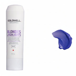 goldwell dualsenses blondes and highlights anti yellow conditioner 250ml for blonde silver and highlighted hair with brassiness control and shine enhancement care