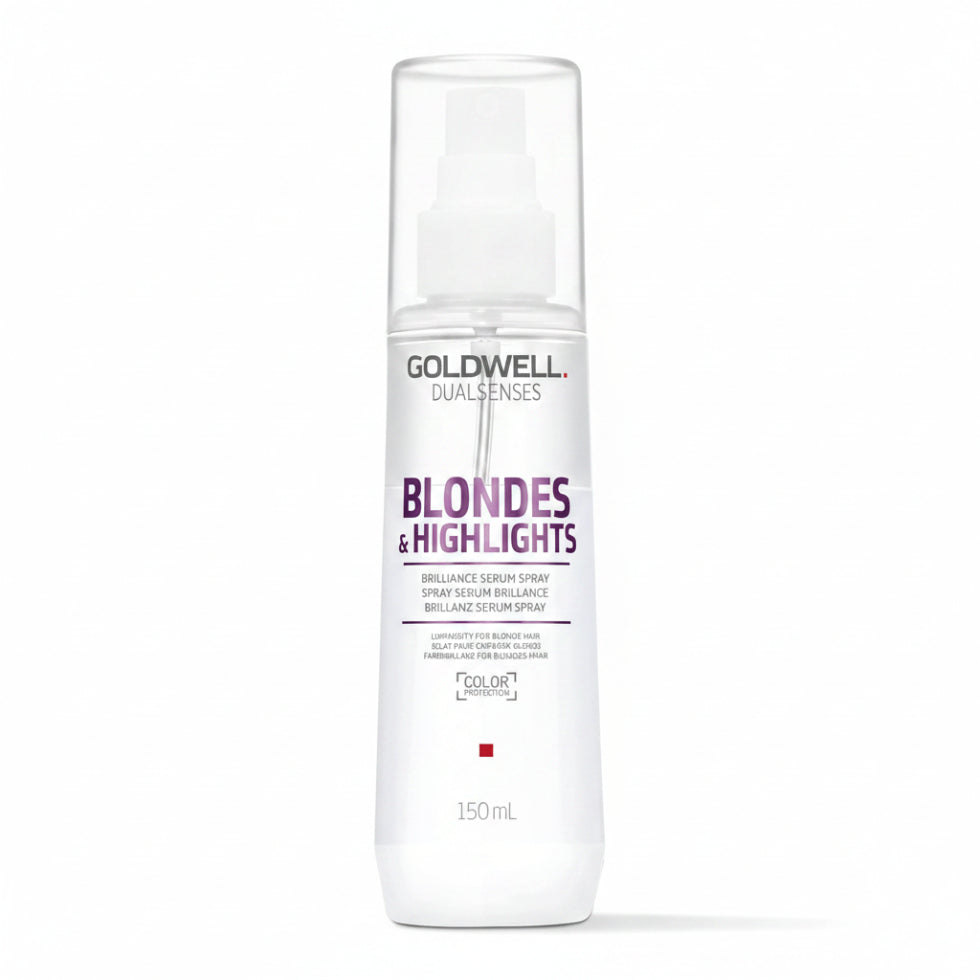 goldwell dualsenses blondes and highlights brilliance serum spray 150ml for blonde highlighted and silver hair with shine enhancement and lightweight detangling care