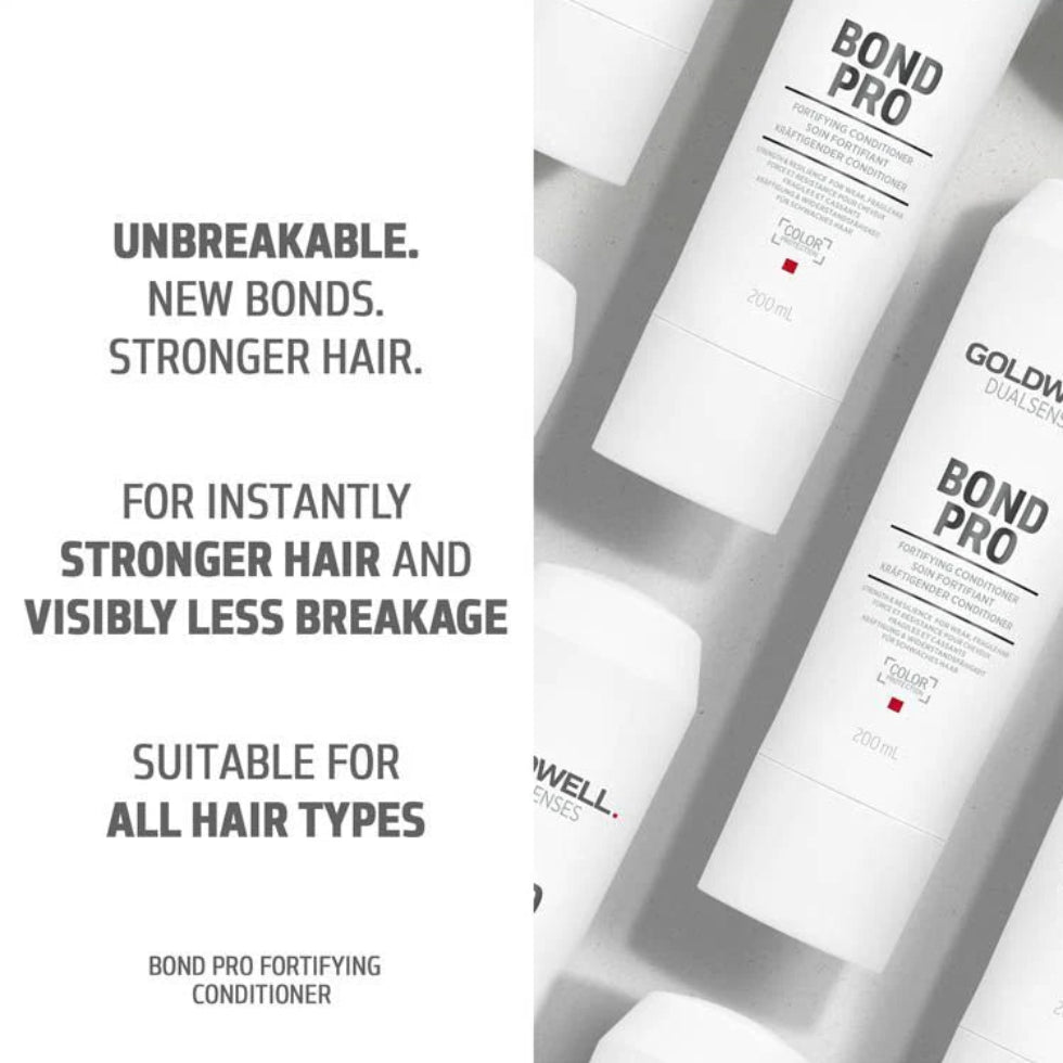 goldwell dualsenses bond pro fortifying conditioner 200ml for weak fragile hair with strengthening anti breakage and nourishing care for healthier hair