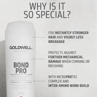 goldwell dualsenses bond pro fortifying conditioner 200ml for weak fragile hair with strengthening anti breakage and nourishing care for healthier hair