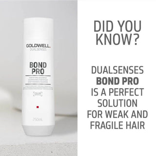 goldwell dualsenses bond pro fortifying shampoo 250ml for weak fragile hair with strengthening anti breakage cleansing and repair care