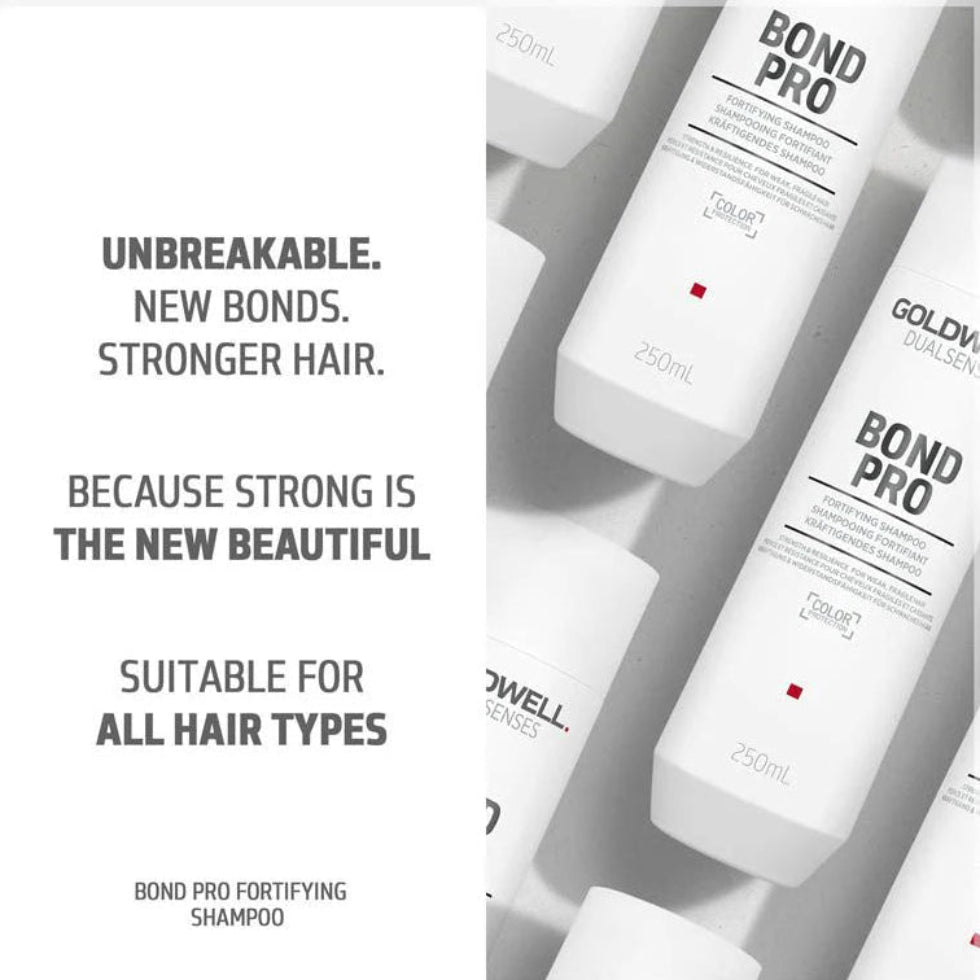 goldwell dualsenses bond pro fortifying shampoo 250ml for weak fragile hair with strengthening anti breakage cleansing and repair care