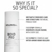 goldwell dualsenses bond pro fortifying shampoo 250ml for weak fragile hair with strengthening anti breakage cleansing and repair care