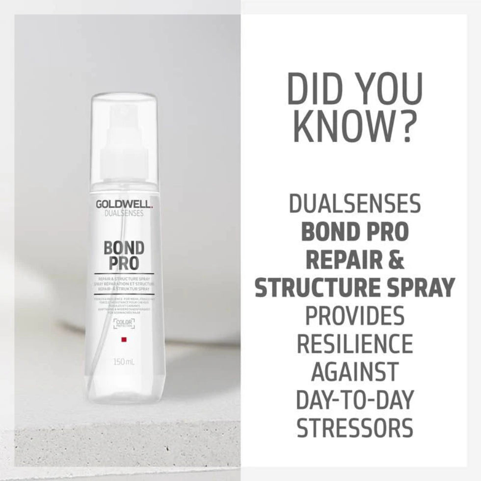 goldwell dualsenses bond pro repair and structure spray 150ml for weak fragile hair with strengthening anti breakage and leave in repair care