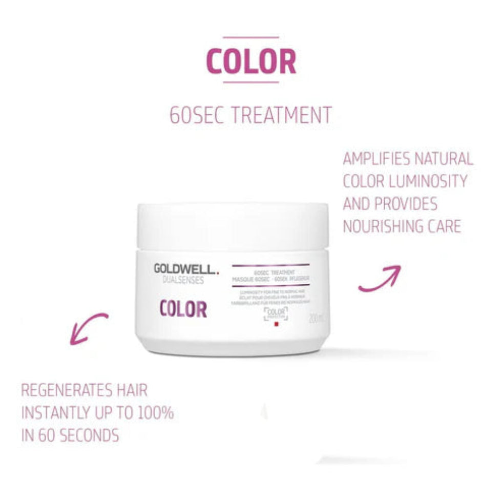 goldwell dualsenses color 60 second treatment hair mask for color treated hair with shine enhancement color protection and deep conditioning care