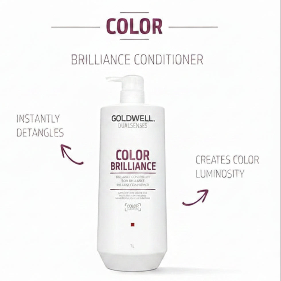 goldwell dualsenses color brilliance conditioner 1000ml for color treated hair with color protection shine enhancement and moisturizing care