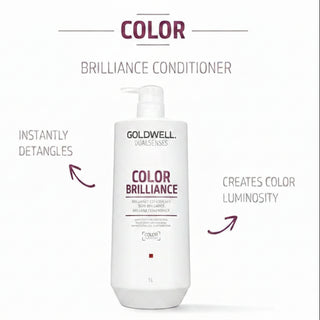 goldwell dualsenses color brilliance conditioner 1000ml for color treated hair with color protection shine enhancement and moisturizing care