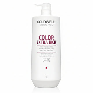 goldwell dualsenses color brilliance extra rich shampoo 1000ml for color treated hair with color protection shine enhancement and nourishing care for medium to coarse hair