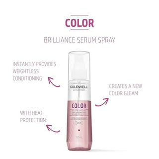goldwell dualsenses color brilliance serum spray 150ml for color treated hair with shine enhancement color protection and lightweight detangling care