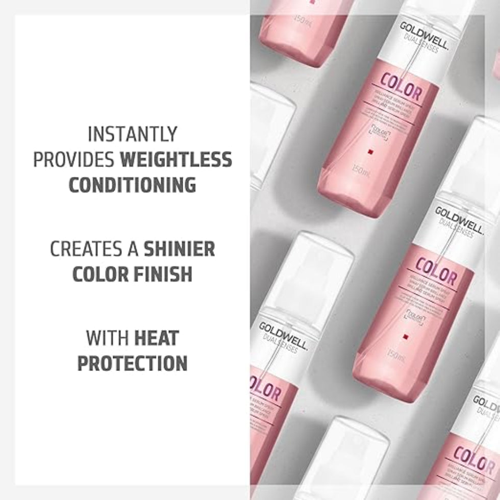 goldwell dualsenses color brilliance serum spray 150ml for color treated hair with shine enhancement color protection and lightweight detangling care