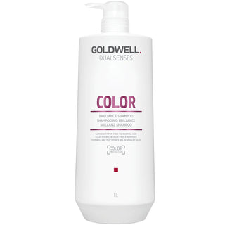 goldwell dualsenses color brilliance shampoo 1000ml for color treated hair with color protection shine enhancement and lightweight cleansing care for fine to normal hair