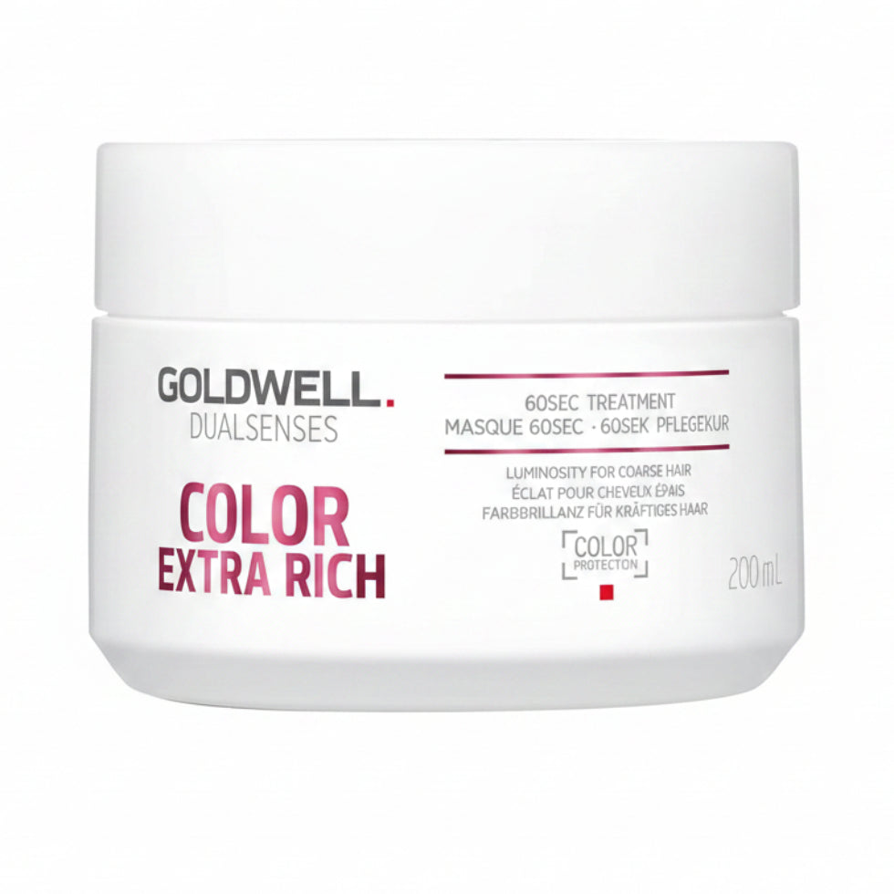 goldwell dualsenses color extra rich 60 second treatment 200ml for color treated hair with deep nourishment color protection and shine enhancement care