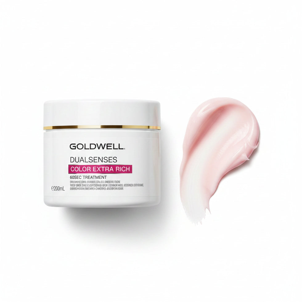 goldwell dualsenses color extra rich 60 second treatment 200ml for color treated hair with deep nourishment color protection and shine enhancement care