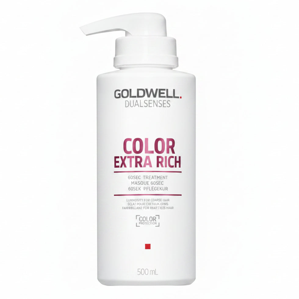 goldwell dualsenses color extra rich 60 second treatment 500ml for color treated hair with deep nourishment color protection and shine enhancement care for medium to coarse hair