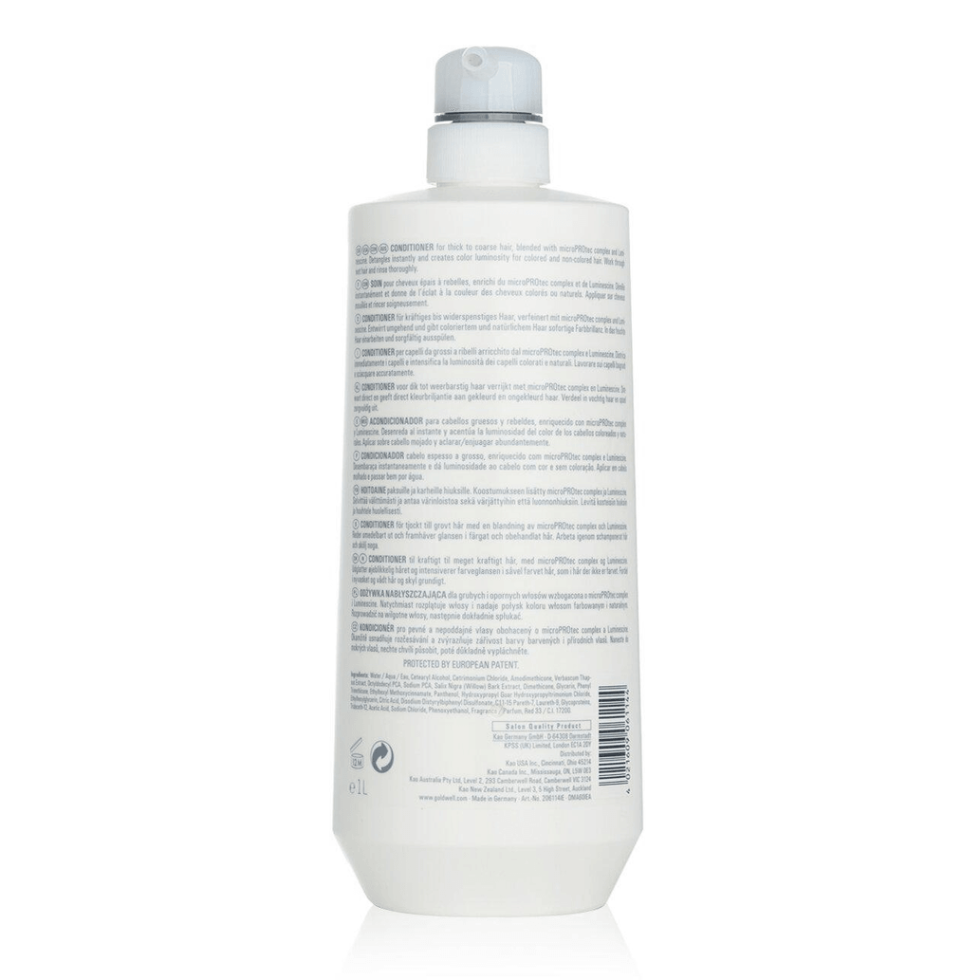 goldwell dualsenses color extra rich brilliance conditioner 1000ml for color treated hair with shine enhancement color protection and deep conditioning care for medium to coarse hair