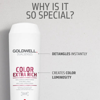 goldwell dualsenses color extra rich brilliance conditioner 250ml for color treated hair with shine enhancement color protection and deep conditioning care for medium to coarse hair