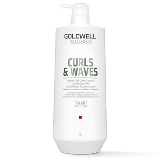 goldwell dualsenses curls and waves hydrating conditioner 1000ml for curly and wavy hair with moisture frizz control and curl definition care