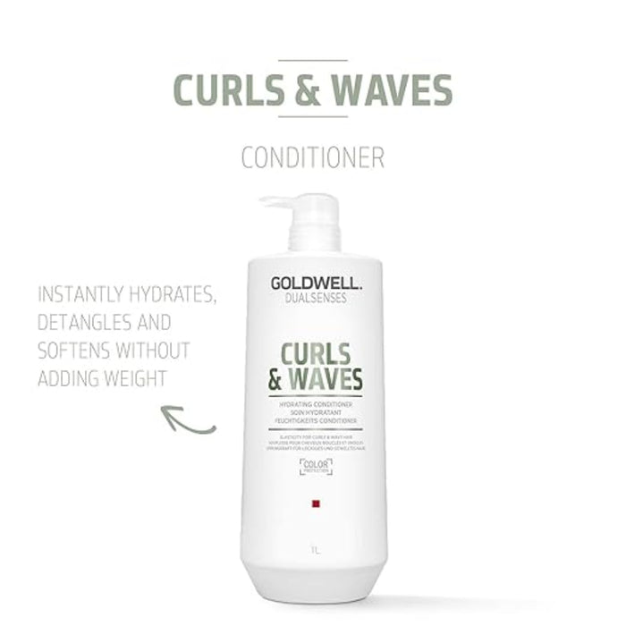 Goldwell Dualsenses Curls & Waves Hydrating Conditioner 1000ml | Curl Care