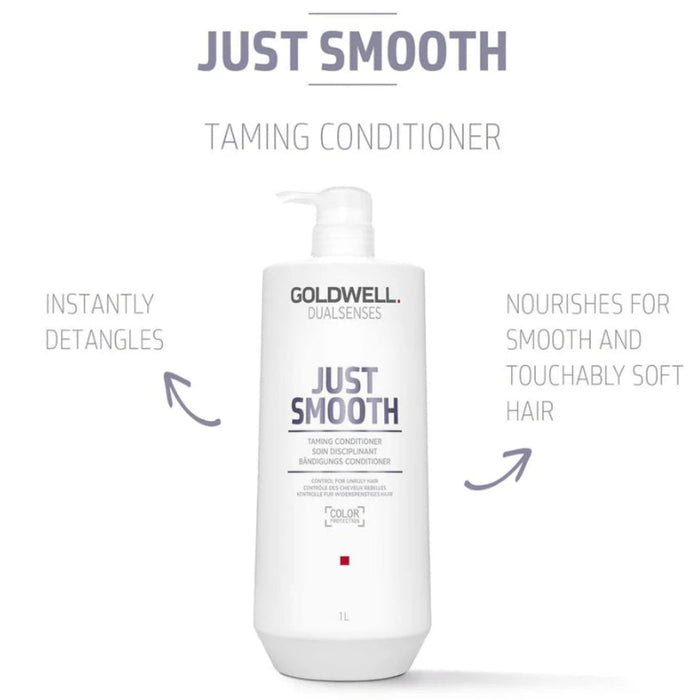 Goldwell Dualsenses Just Smooth Taming Conditioner 1000ml | Frizz Control Care
