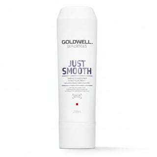 goldwell dualsenses just smooth taming conditioner 200ml for frizzy unruly hair with smoothing frizz control and shine enhancing care