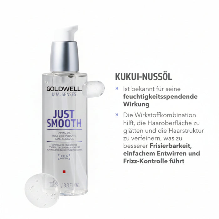 Goldwell Dualsenses Just Smooth Taming Oil 100ml | Frizz Control & Shine Care