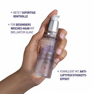 goldwell dualsenses just smooth taming oil 100ml for frizzy unruly hair with anti frizz smoothing and shine enhancing care