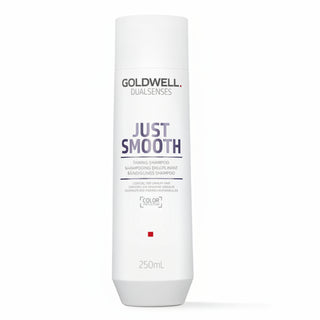 goldwell dualsenses just smooth taming shampoo 250ml for frizzy unruly hair with anti frizz smoothing and shine enhancing care