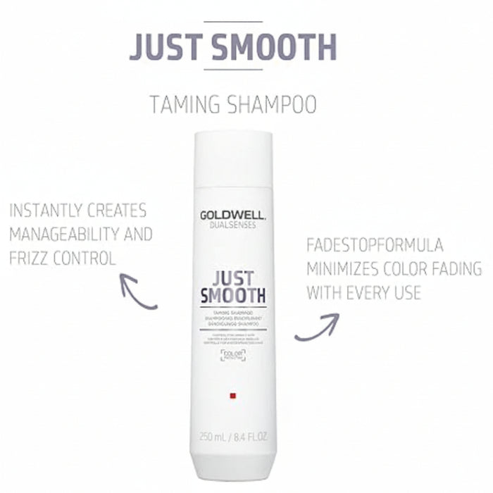 Goldwell Dualsenses Just Smooth Taming Shampoo 250ml | Frizz Control & Smooth Hair