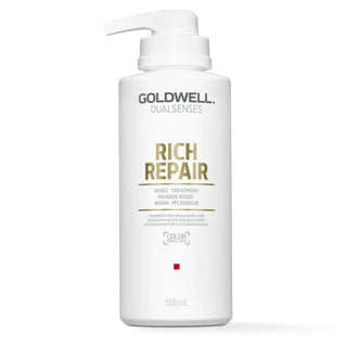 goldwell dualsenses rich repair 60 second treatment 500ml for damaged hair with deep nourishment repair strength and shine enhancement care