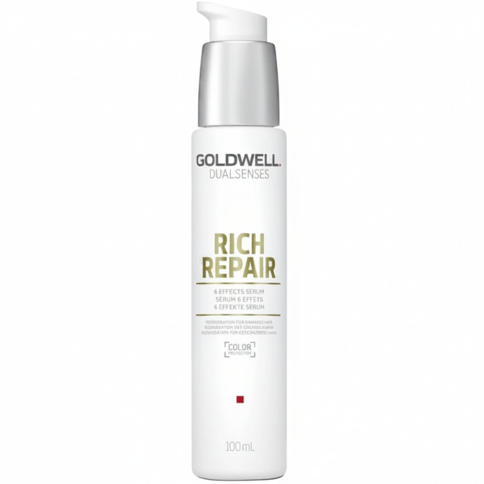 goldwell dualsenses rich repair 6 effects serum 100ml for damaged hair with repair frizz control shine enhancement and leave in conditioning care