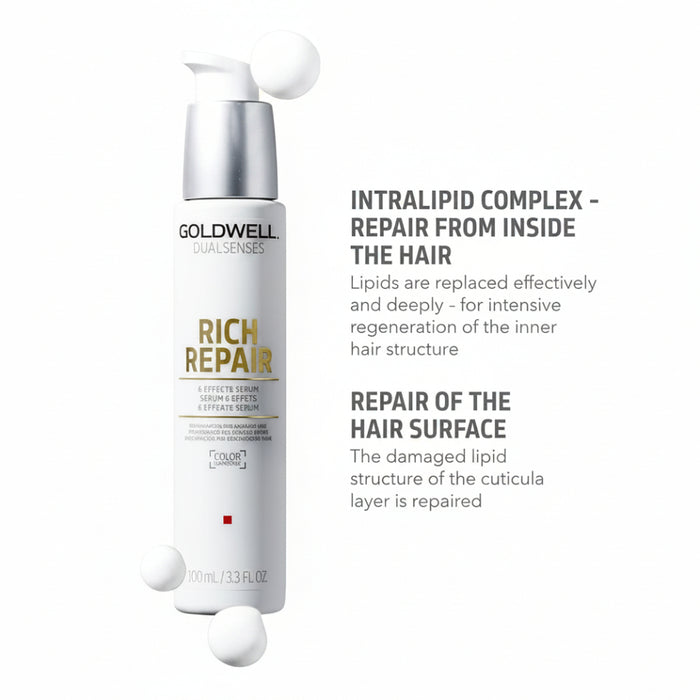 Goldwell Dualsenses Rich Repair 6 Effects Serum 100ml | Damaged Hair Repair Care