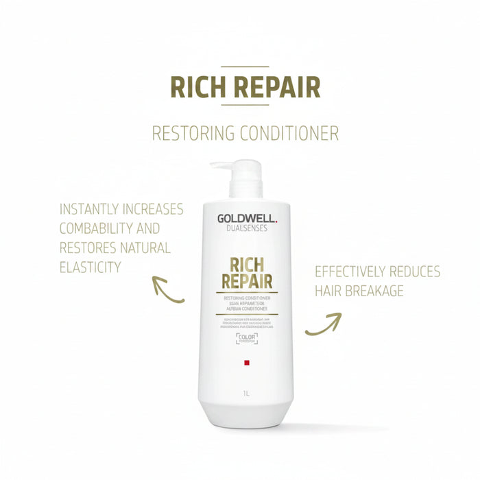 Goldwell Dualsenses Rich Repair Conditioner 1000ml | Repair & Nourish Hair