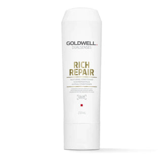 goldwell dualsenses rich repair conditioner 200ml for damaged hair with repair nourishment strength and shine enhancing care