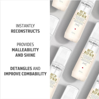 goldwell dualsenses rich repair restoring serum spray 150ml for damaged hair with detangling repair shine enhancement and leave in conditioning care